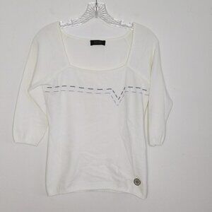 Versace 34 Sleeve Square Neck Shirt